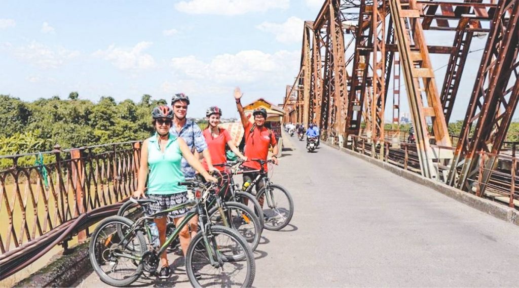 biking in Hanoi