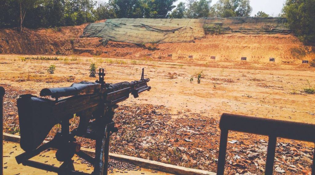 Shooting range at the Cu Chi Tunnels