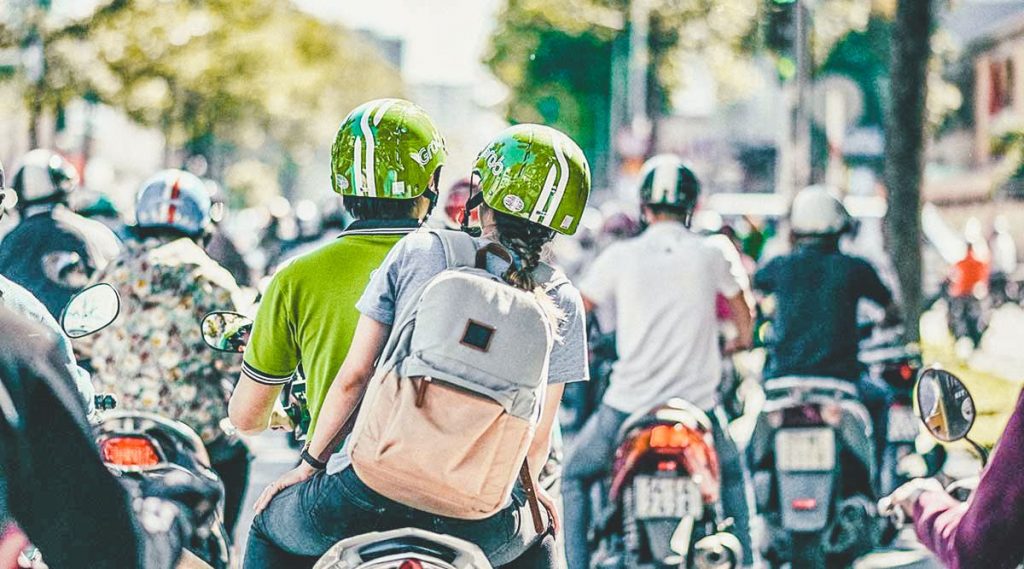 motorbike Grab driver