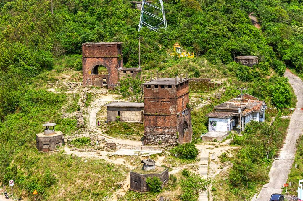 Old Hai Van Gate – The historic Hai Van Gate, an ancient stone structure standing at the highest point of the pass, surrounded by rugged mountain scenery.