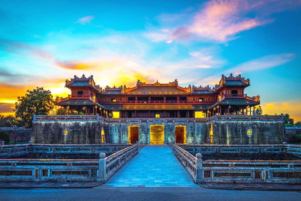 The main gate to Hue Imperial City.