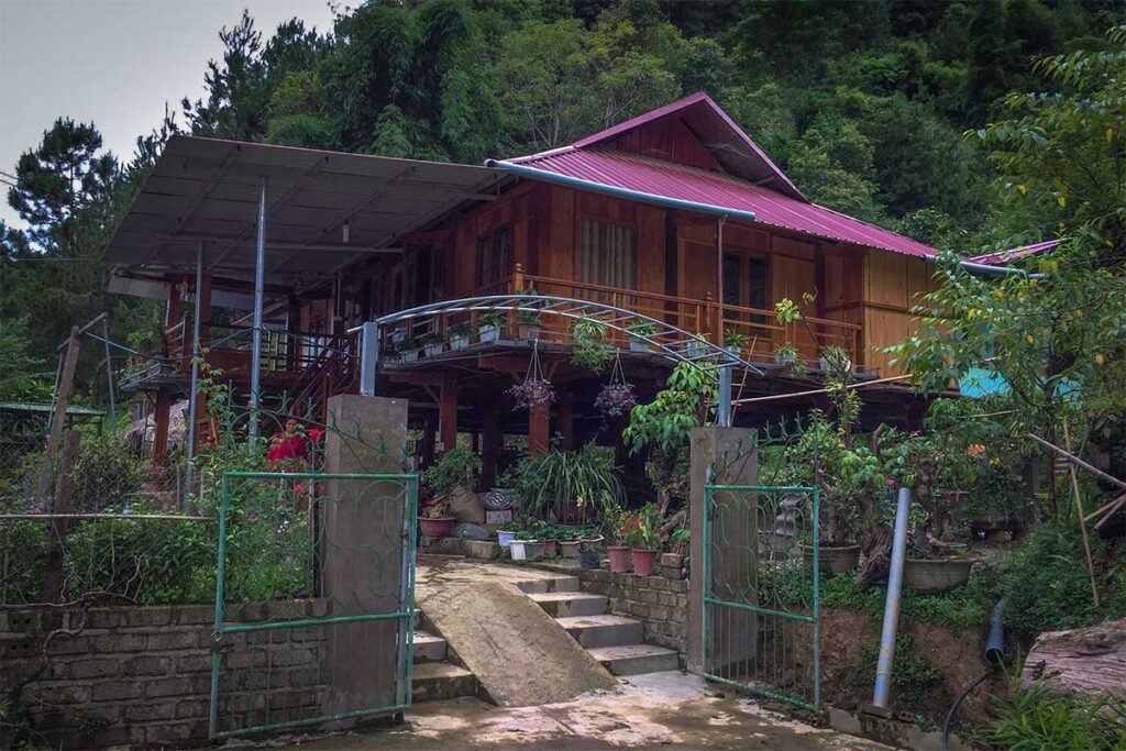 Stilt house of Mu Cang Homestay