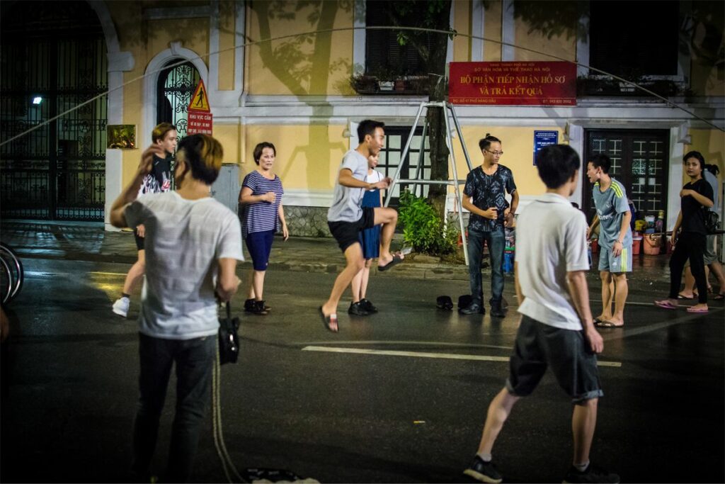 Hoan Kiem lake in the weekend