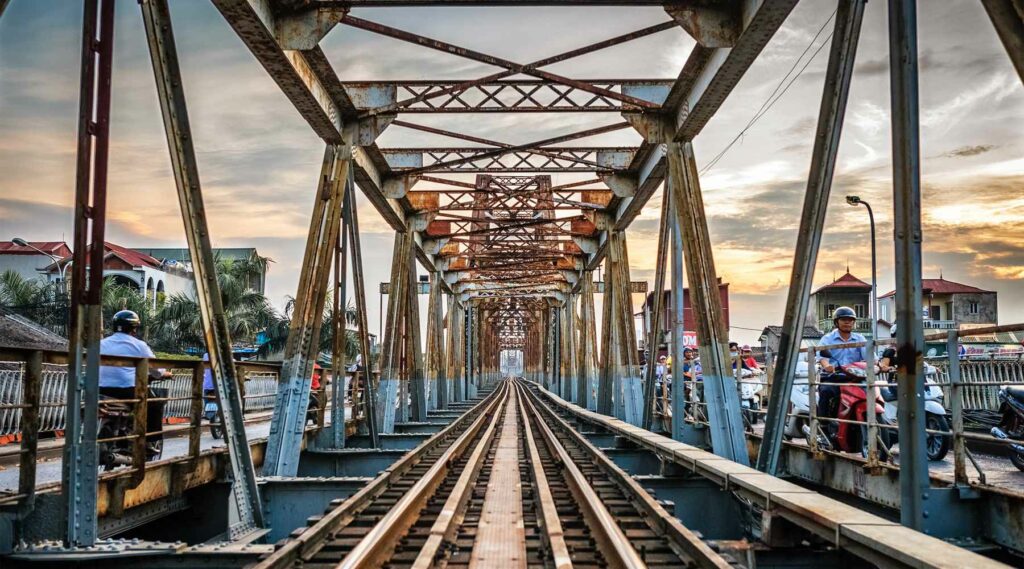 Long Bien Bridge in Hanoi