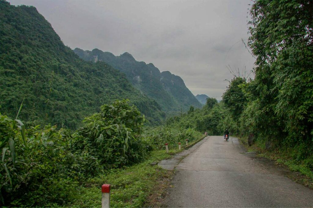 Phong Nha driving motorbike