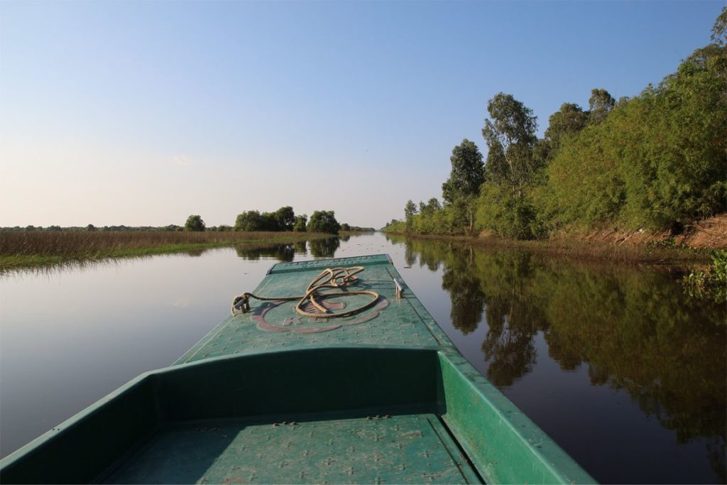 boat trip in Tram Chim National Park