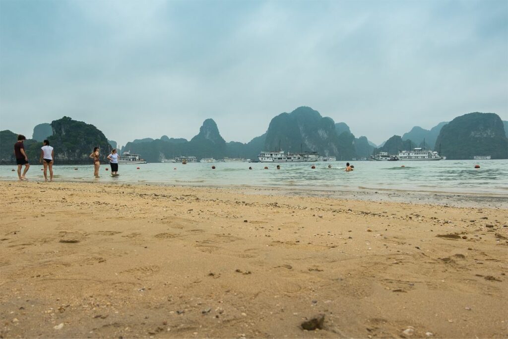 Halong Bay beach