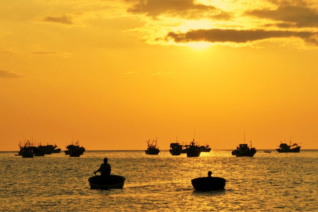 sunrise at the beach of Mui Ne