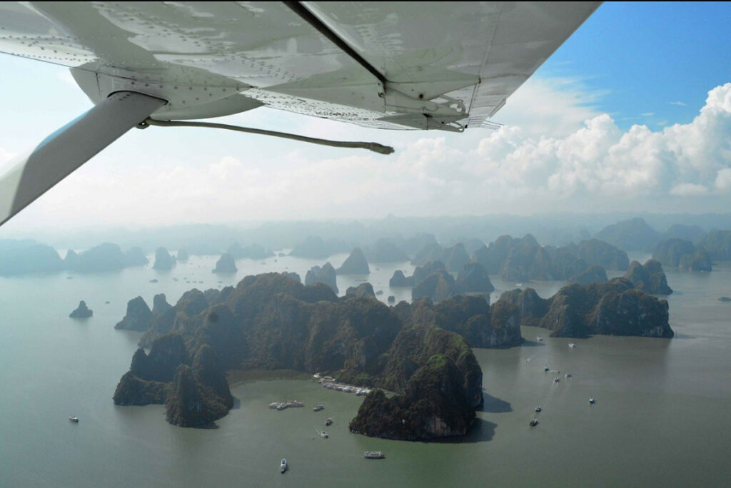 scenic flight over Halong Bay