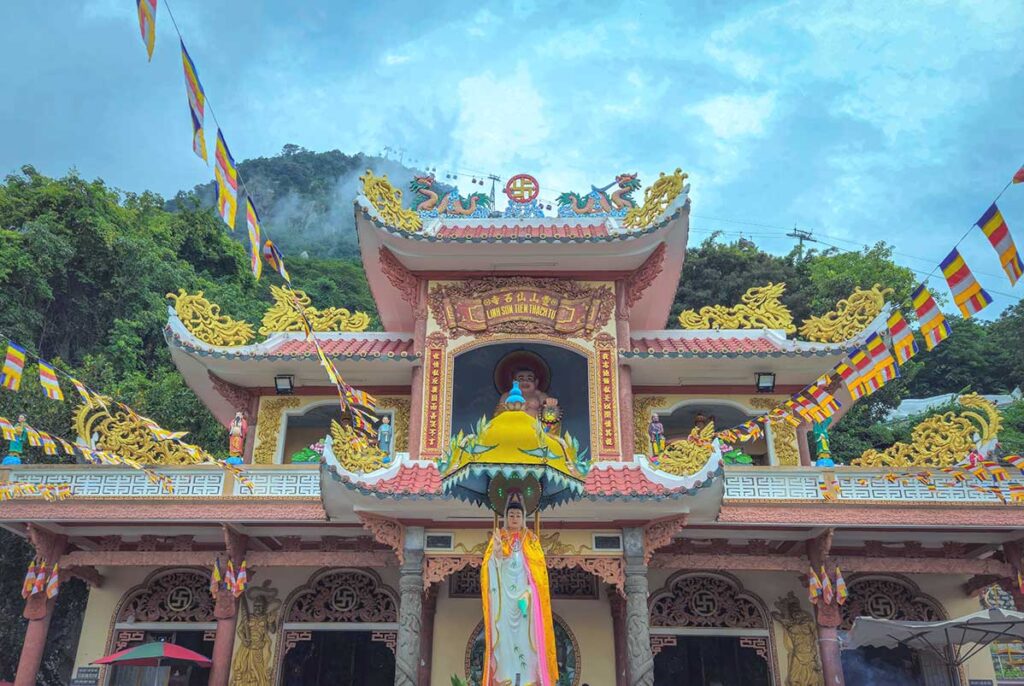 The exterior of a temple on Black Virgin Mountain