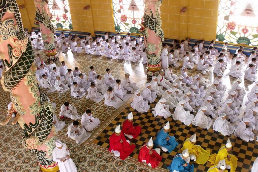 Ceremony at the Cao Dai Temple