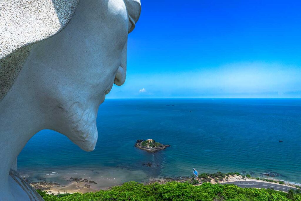 View from Jesus Christ Statue Vung Tau with the side of the face of the statue