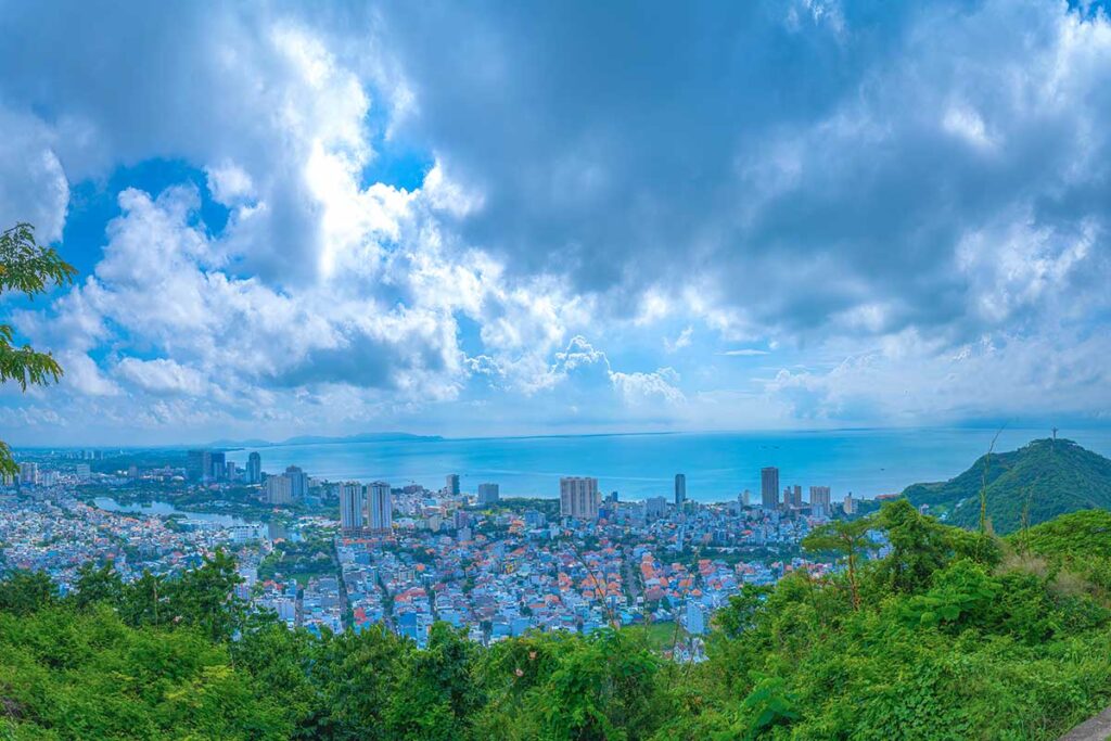 View from Vung Tau Lighthouse over Vung Tau and the coast