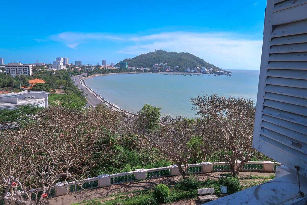 View over Vung Tau's Front Beach seen from the terrace of Bach Dinh White Palace