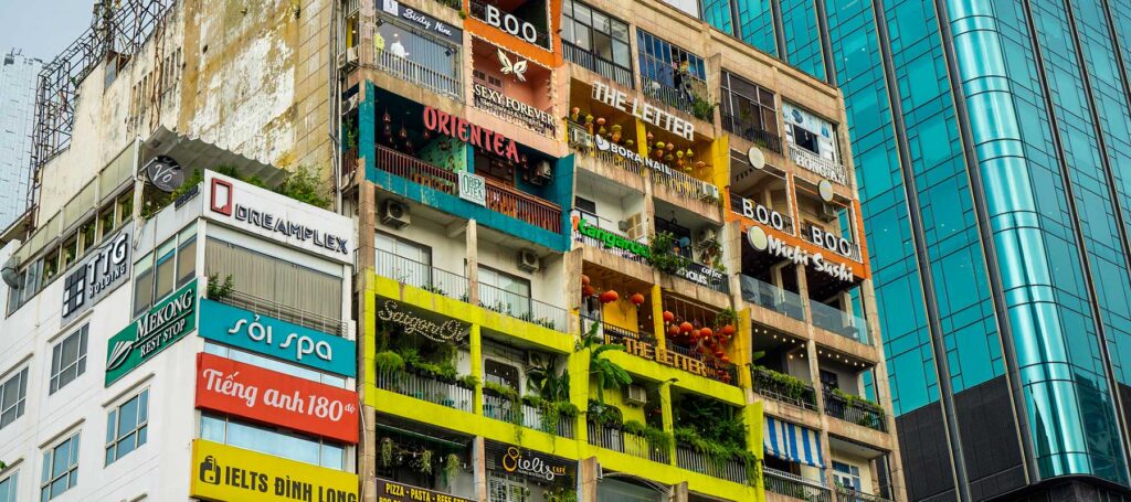 Café Apartment Building in Ho Chi Minh City