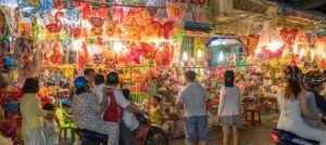 Lantern Street in Ho Chi Minh City