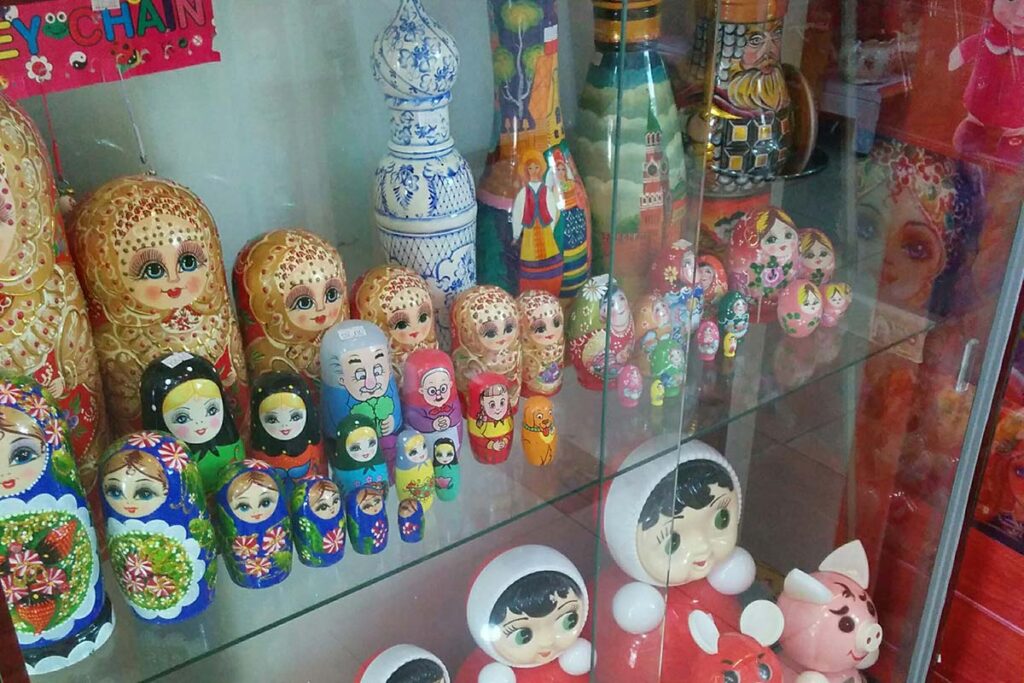 Matryoshka dolls on the Russian Market