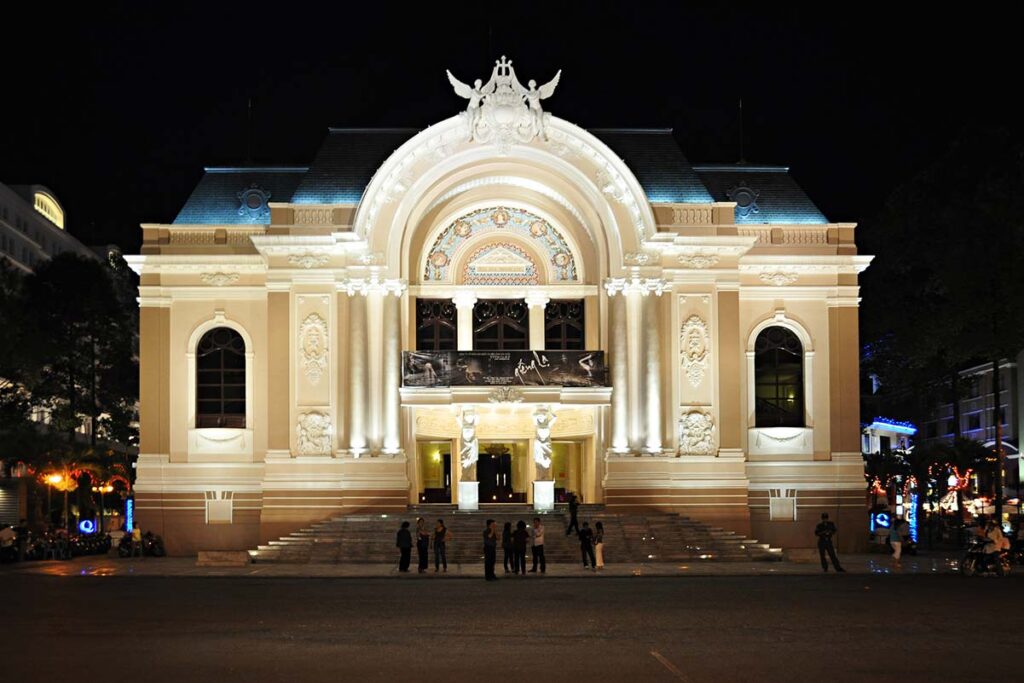 Saigon Opera House at night