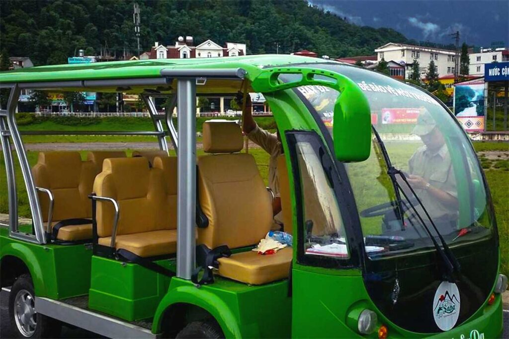 An electric cart or buggy in Sapa