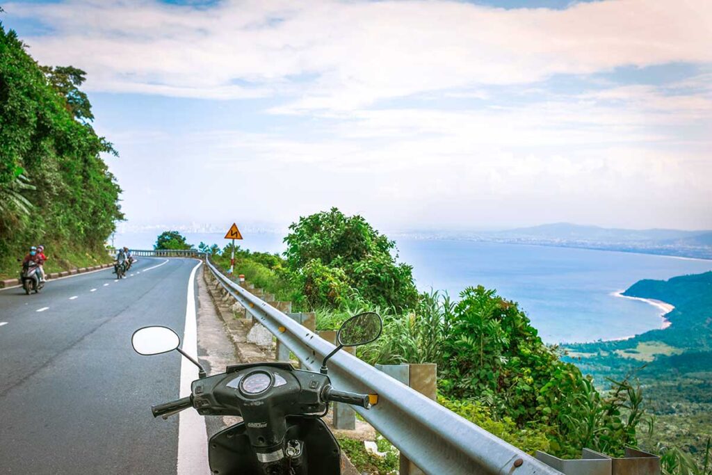 Driving the Hai Van Pass by motorbike