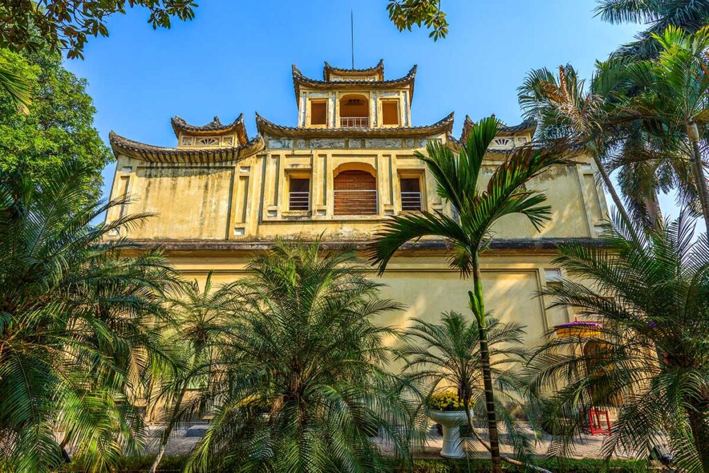 Ha Lien Palace (Princess Pagoda): The Ha Lien Palace, also known as the Princess Pagoda, a graceful structure within the Imperial Citadel of Thang Long. (Imperial Citadel of Thang Long)