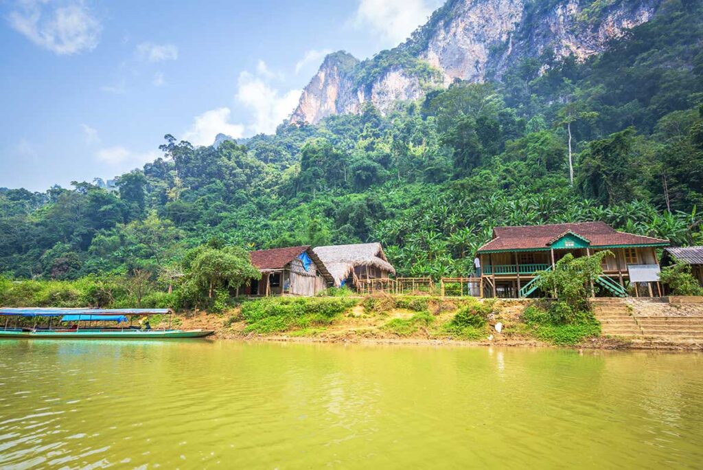 An ethnic Tay village along the shores of Ba Be Lake