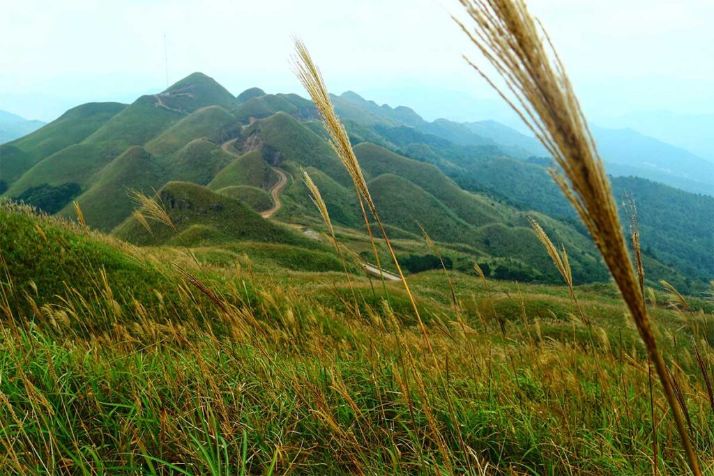 Rolling grass hills of Bac Xa in Lang Son