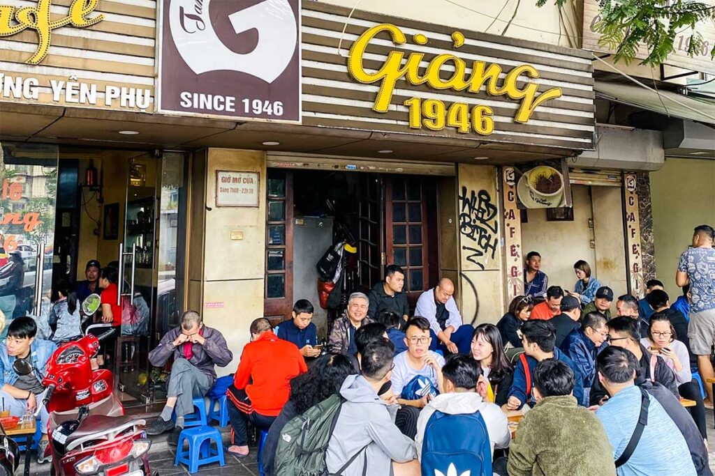 Café Giang in Hanoi serving the original egg coffee in Hanoi