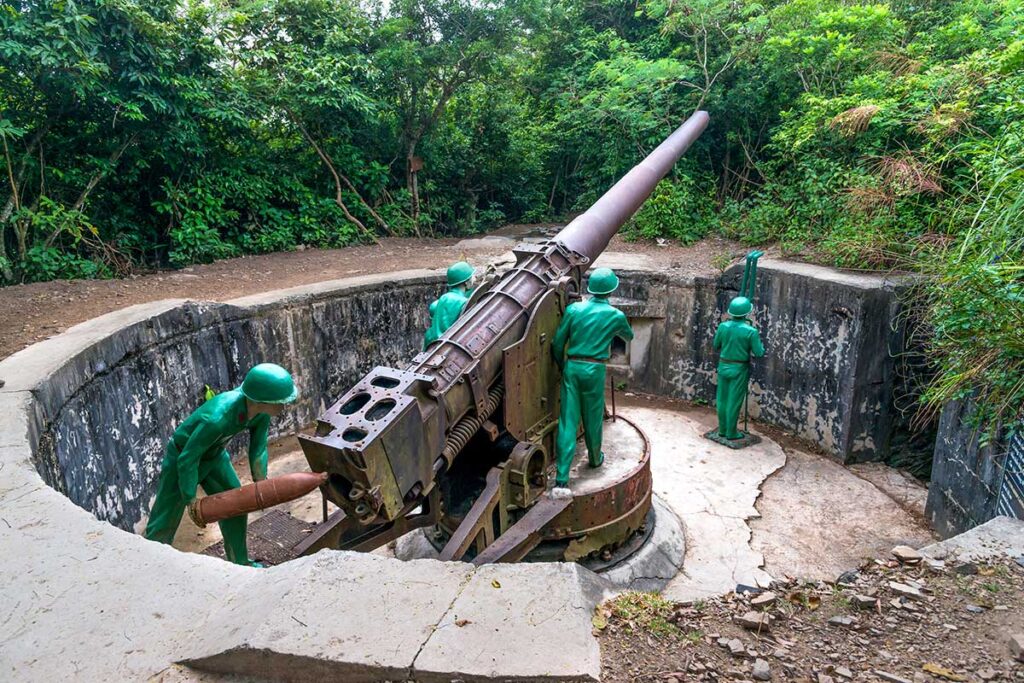 A old cannon at Cannon Fort in Cat Ba