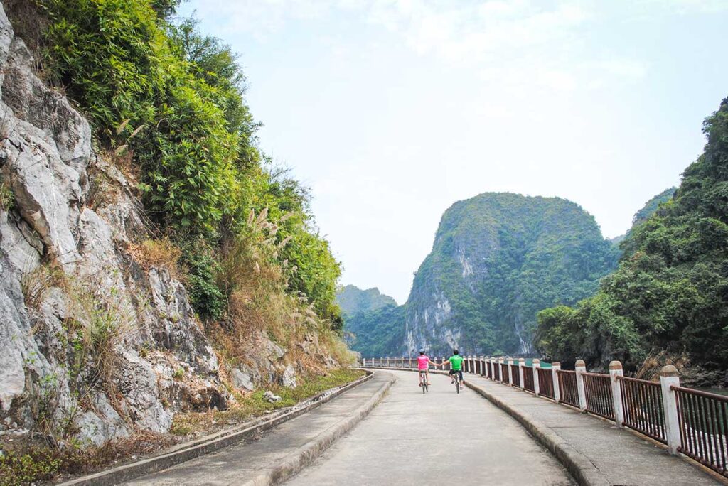 Cycling on Cat Ba Island