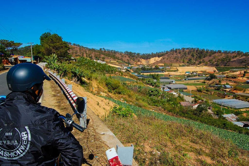 A easy rider tour through the countryside of Dalat Vietnam