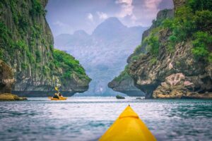 Kayaking in Halong Bay, Vietnam