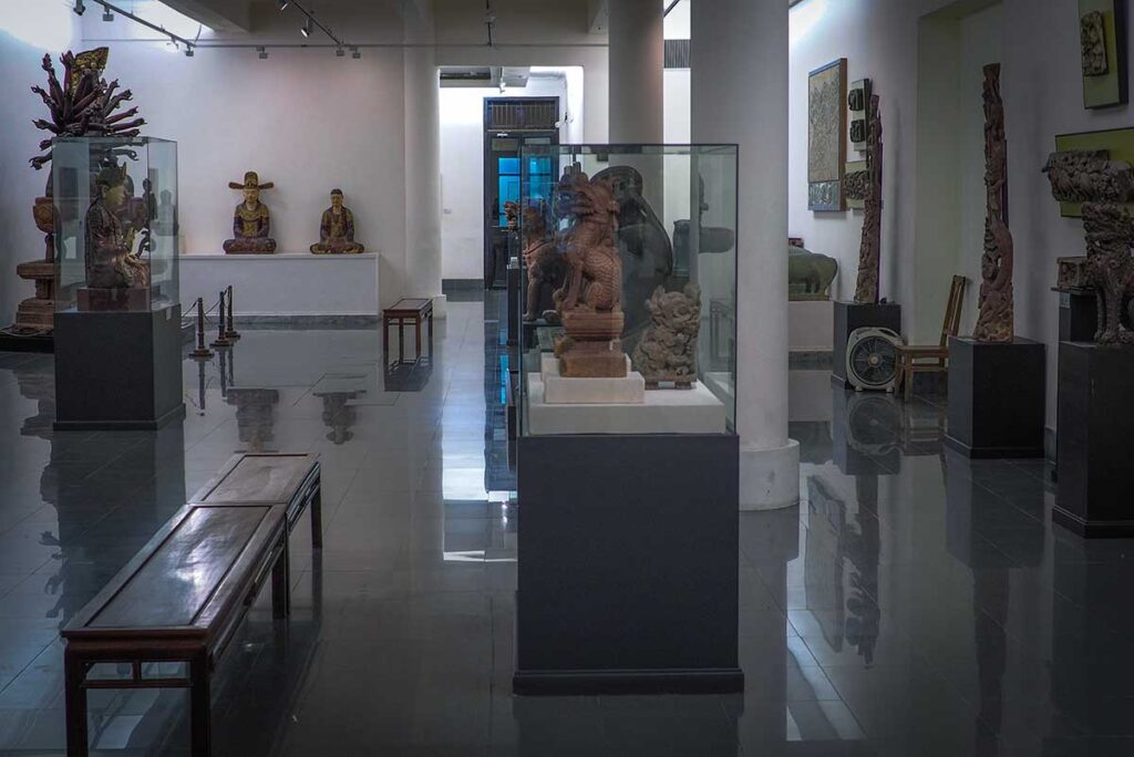 Various statues on display in Vietnam Fine Arts Museum in Hanoi