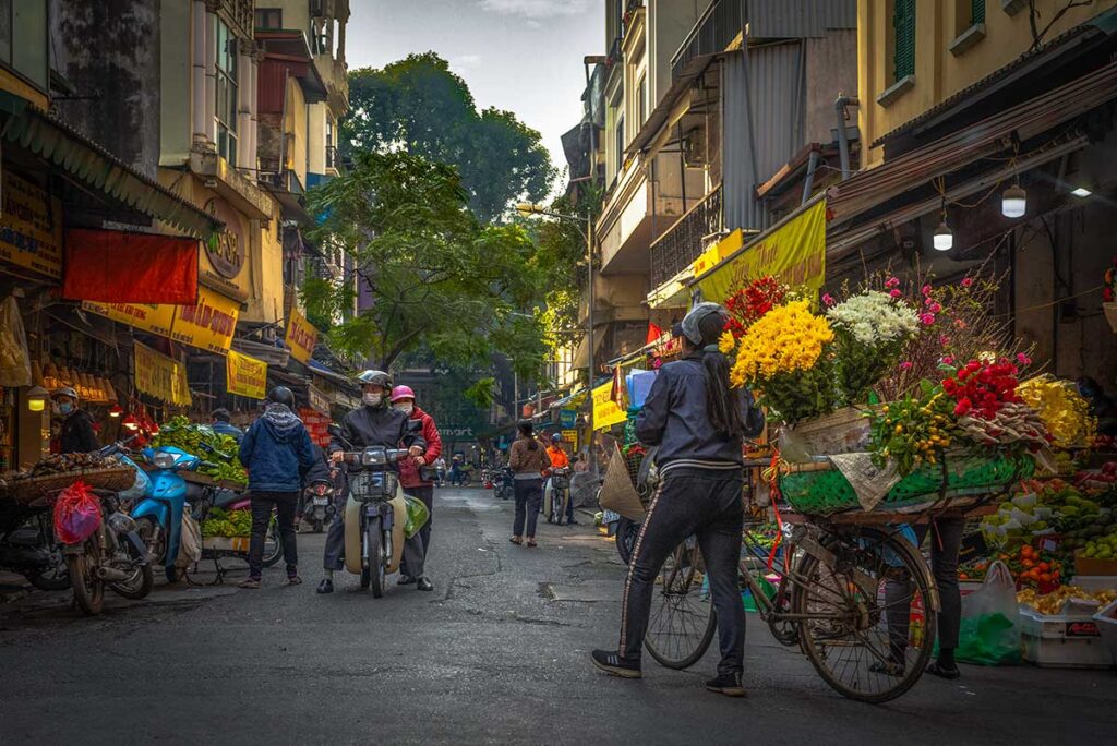 Hanoi Old Quarter in early morning - this street is an hidden gem of Hanoi