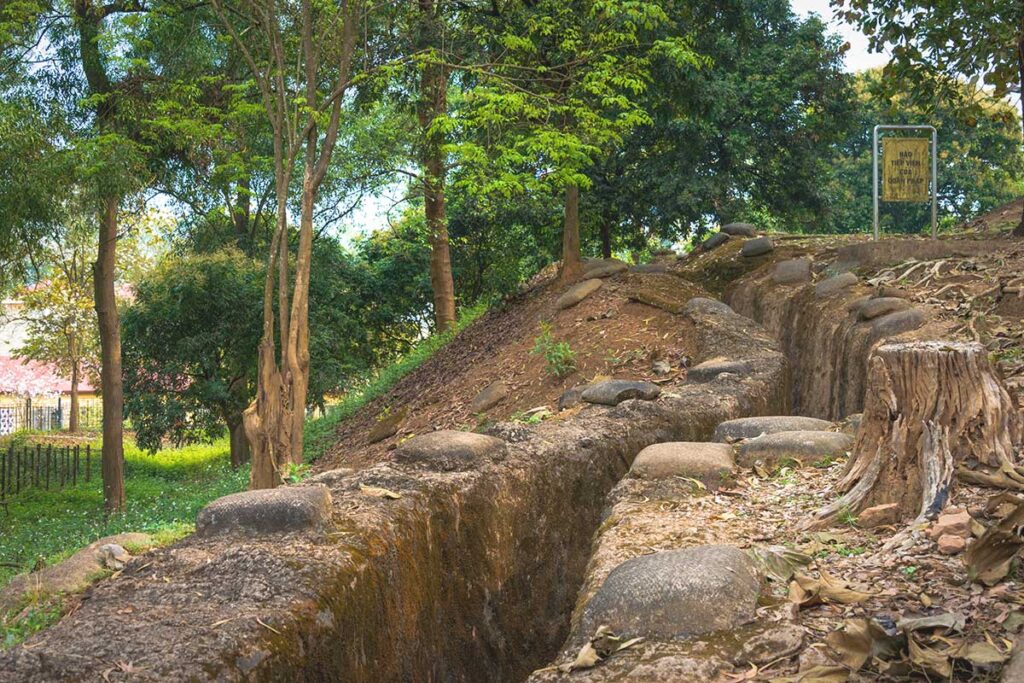 ​Additional trench remnants from the Dien Bien Phu battle, showcasing the extensive fortifications.