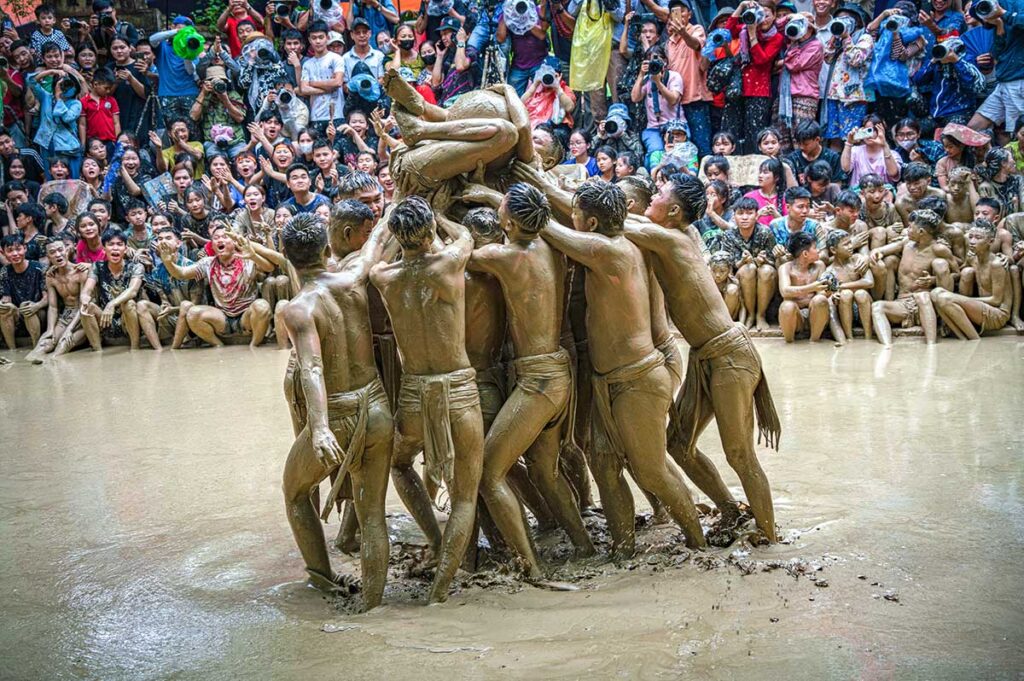 Mud ball wrestling festival