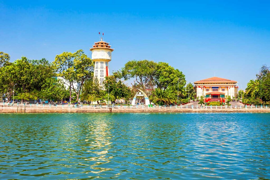 Phan Thiet Water Tower along the river