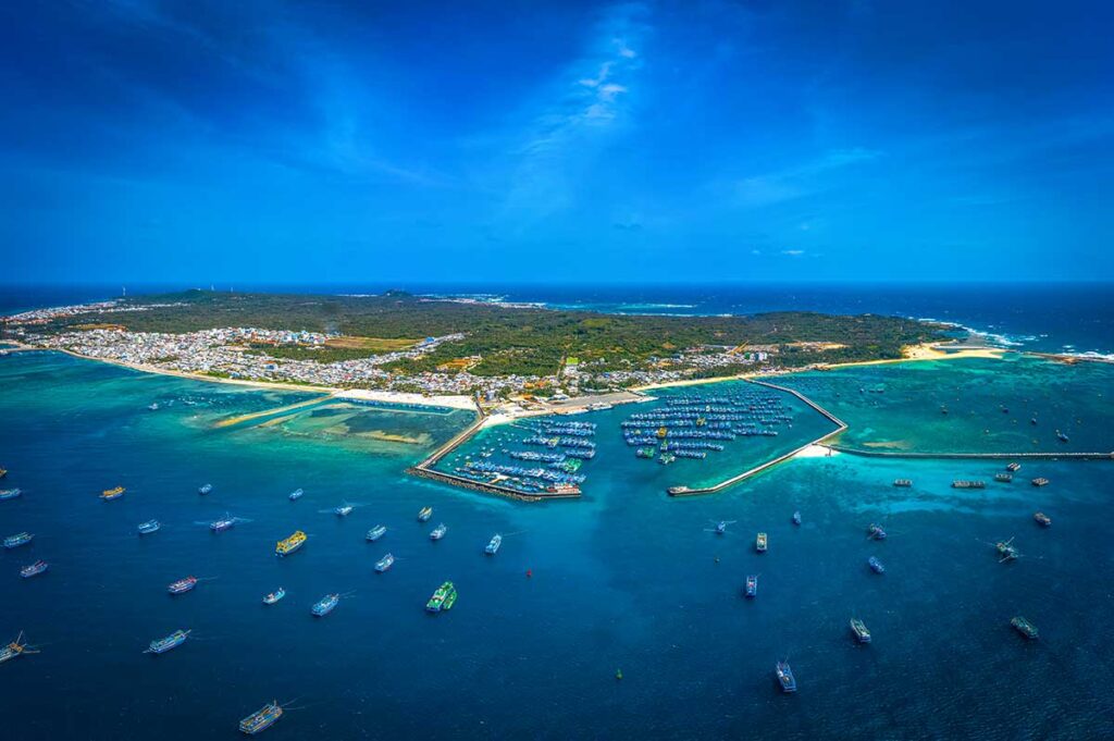 Aerial view of Phu Quy Island