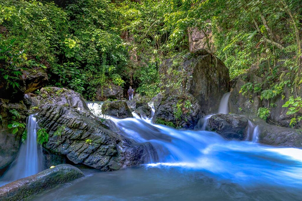Waterfall in a tropical forest in Thai Nguyen Province