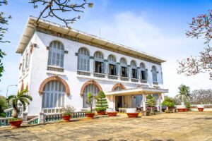 The outside of White Palace (Bach Dinh Vu) at Vung Tau