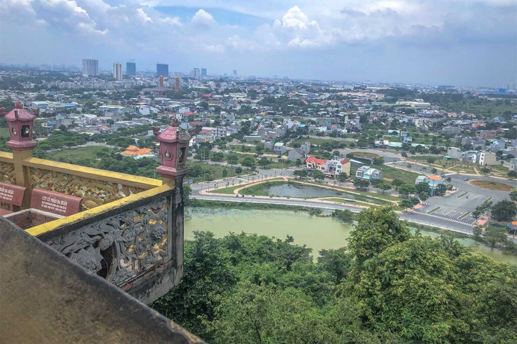 Views seen from Chau Thoi Temple over the surrounding area