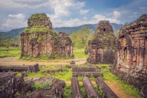 Temple ruins of My Son Sanctuary seen during a day trip from Hoi An