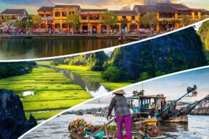 2-week Vietnam tour from south to north covering Phu Quoc beaches, Mekong Delta, Hoi An, Ninh Binh, and Halong Bay.