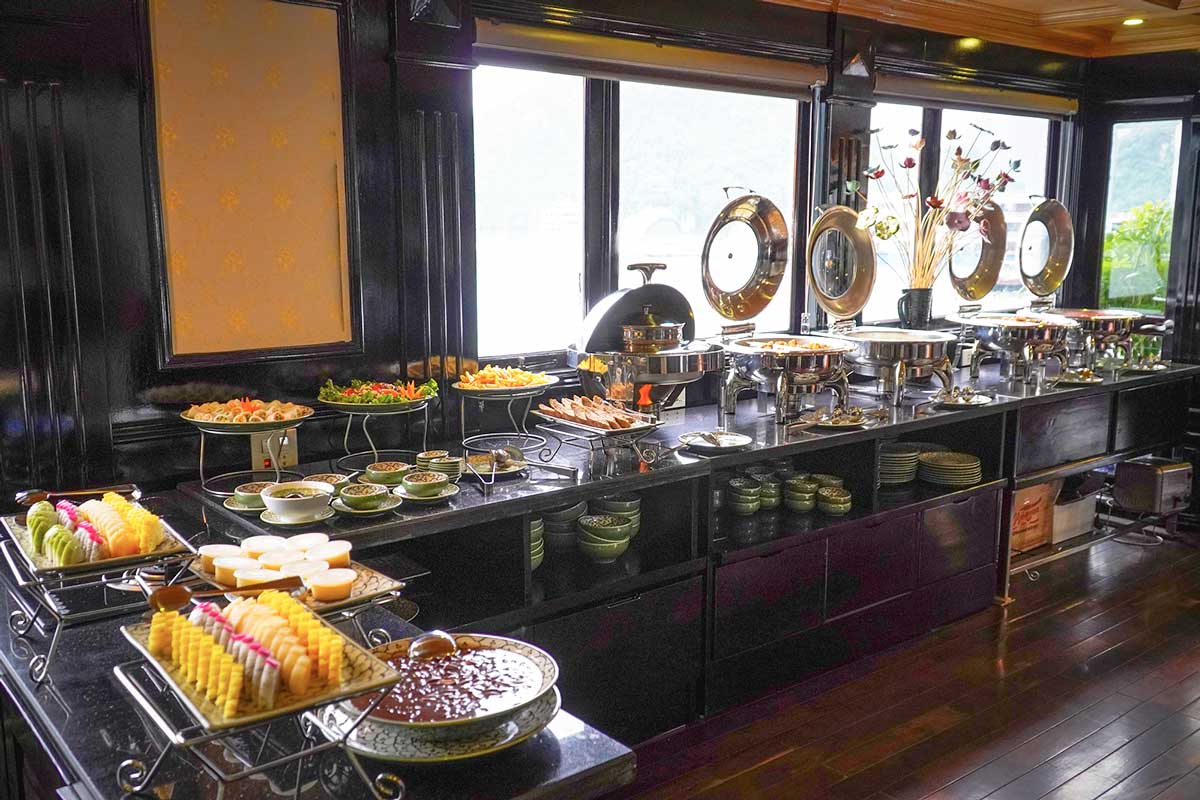 Buffet Breakfast on Board Cozy Boutique Cruise