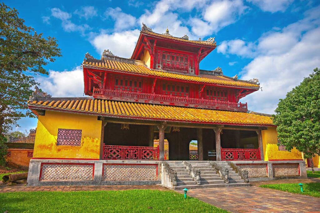 Hien Lam Pavilion from the outside part of the Hue Imperial City