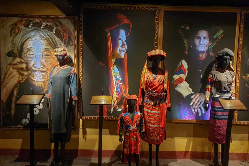 Traditional ethnic costumes at the Precious Heritage Museum in Hoi An