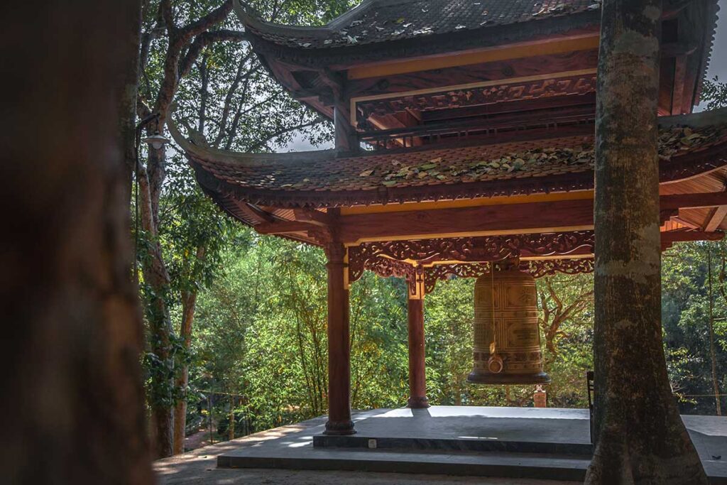 Bell pavilion in the forest - Tu Hieu Pagoda