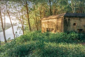An old bunker facing the Perfume River at Vong Canh Hill