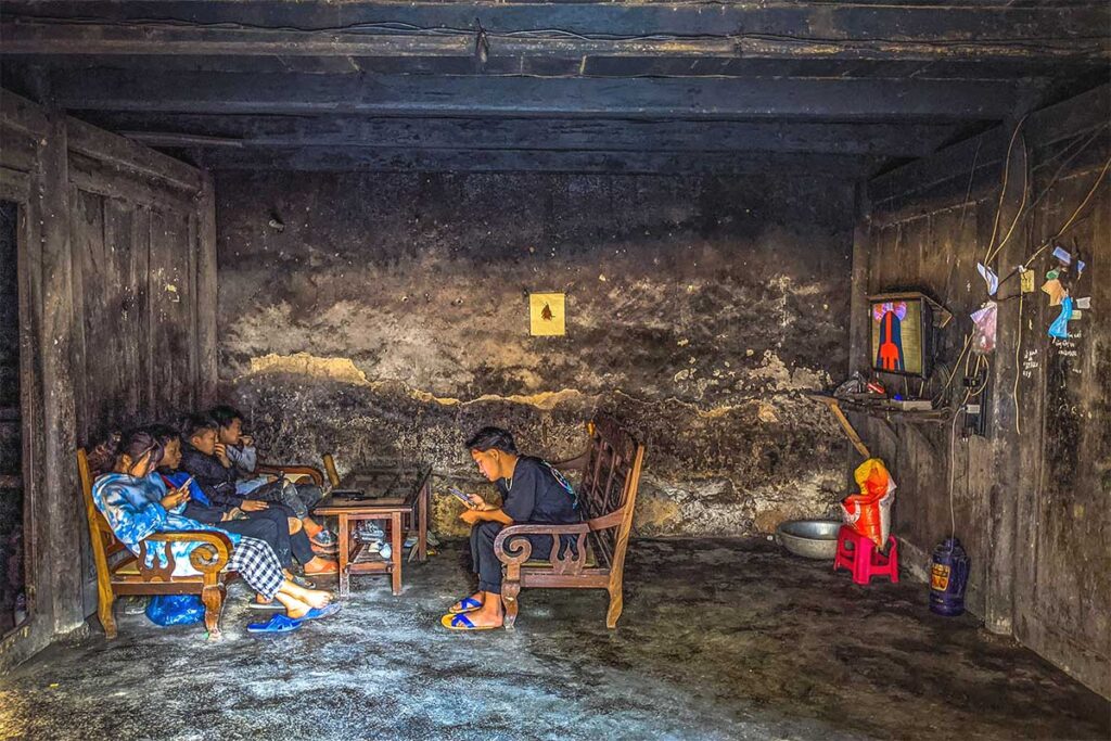 Living area inside The House of Pao