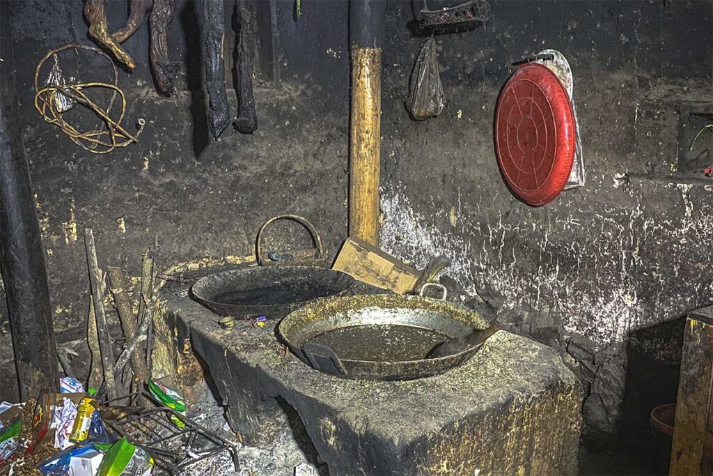 Kitchen inside the House of Pao